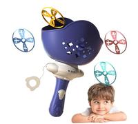 Juguete con cuerda de disparar, juguete de helicóptero - Spinner Toy Pull String Helicóptero Juguete Disco Volante - Platillo , juguete de cuerda para tirar para niños y niñas