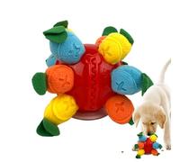Juguete con olor a perro, bola de rompecabezas para perro, diseño de zanahoria, tira de tela oculta, juguete para masticar alimentos | Juguete portátil con sonido que promueve el entrenamiento de