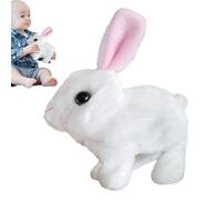 Juguete Conejito Interactivo - Figura de Conejo Relleno de Peluche Electrónico, Animal Doméstico con y Espasmos que Sacudieron las Orejas, Animal de Peluche Animado | Regalo de juguete si