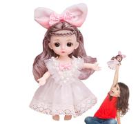 Juguete de - 13 articulaciones móviles de 6,3 pulgadas, chica articulada, conjunto completo de ropa, zapatos, peluca, accesorios de maquillaje | Hermosas vestidas para