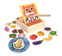 Juguete De Alimentación De Madera - Juguete De Alimentación De Madera para Niños De 3 Años En Adelante | Juego Educativo De De Peluche De Imitación para Aprender sobre Comida, Ideal para Niños,