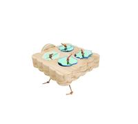 Juguete de alimentación para pájaros - Buscador de comida, juguete de inteligencia para pájaros, carillón interactivo, estimulación mental, accesorios de jaula, entrenamiento natural del