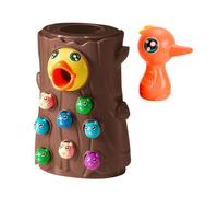 Juguete de alimentación para pájaros carpinteros, Divertido Juego de educación temprana, Madera magnética portátil, Actividad Ligera para atrapar, Regalo Duradero para coordinación Mano-