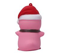 Juguete de Alivio del Estrés Navideño, Juguete de Compresión de Santa Claus, Material de PU Elástico Lento y Ascendente para Niños Decoración de la (ZM0058 Hat de pingüino de Navidad Red)