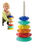 Juguete De Anillos Apilables En - Tour De Aprendizaje Montessorī Giratorio, Constructor De Habilidades Sensoriales | Juguete Interactivo De Educación Temprana Para Bebés, Niños Pequeños, Niñas Y
