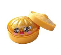 Juguete de aplastamiento de moño de vapor, suave, lindo, colorido, divertido, para niños y adultos, bolas de bolas de masa brillante, juguete sensorial para aliviar el estrés