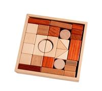 Juguete De Aprendizaje Preescolar De Madera - Actividades Sensoriales Educativas Habilidades Motoras Finas Creatividad Desarrollo Cognitivo, Bloques De Construcción Imaginación Del Niño Madera Natural
