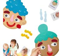 Juguete de aprendizaje socio-emocional, juguete emocional para niños,Kit de pegatinas de fieltro para crear caras divertidas | Juguete de cambio de expresión con bordes biselados para coche,