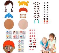 Juguete De Aprendizaje Socio-Emocional - Kit Emoticones De Fieltro De 20 Cm, Juegos Multijugador, Juego De Caras Para Crear Emociones Duraderas | Juegos Interactivos Para Aparcamiento, Coche, Al Aire