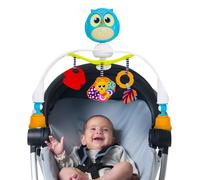 Juguete de arco para cochecito con música y luces relajantes, arco de actividad ajustable y accesorios de juego, barra de juguetes para bebé, asiento de coche, cuna, cochecito de bebé