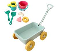 Juguete de arena de playa, juguete de playa | Cubo de arena educativo y palas con carrito | Divertido juego al aire libre para playa de mar fuera del camping