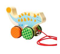 Juguete De Arrastre De Madera - Coche Dinosaurio Caminante de Dibujos Animados | Coche De Madera Que Camina - para Niños Y Niñas para Jugar En Exterior Guardería Jardín Infantil Y En El Suelo
