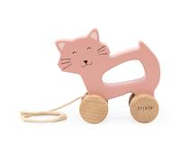 Juguete de Arrastre de Madera Mrs. Cat de Trixie - Ideal para Estimular el Equilibrio y la Coordinación al Caminar