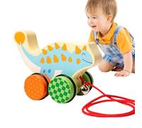 Juguete De Arrastre En Madera - Coche Dinosaurio Interactivo Que Camina,Coches En Madera Que Caminan - para Niño Niña Interior Exterior Guardería