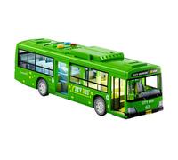 Juguete de autobús eléctrico - Gran vehículo de conducción de diligencia, coche de transporte educativo con pilas | Con luces intermitentes, sonidos reales, apertura de puertas para niños pequeños