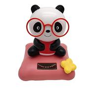 Juguete de baile con energía solar, diseño de panda, color rojo