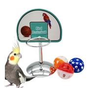 Juguete De Baloncesto Con Aro Para Loros | Juguete de Entrenamiento con Canasta de Baloncesto para Loros - Gimnasio para Periquitos con 3 Bolas con Campanas, Actividad Interactiva para Cacatúas y Coto