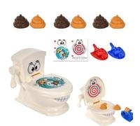 Juguete De Baño - Juego Simulado De Expulsión De Caca | Actividad Interactiva De Escritorio Para Padres E Hijos Para Dos Jugadores | Divertido Y Novedoso Juego De Desafíos De Mesa Para Entretenimiento