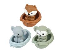 Juguete De Baño para Barco De Animales, Juguete Flotante Completo, 6 Juguetes De Mesa Flotantes Apilables, Jugguete para Bañera De Agua Parra Niños con Jugueete