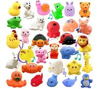 Juguete de baño para bebés preescolares, Flotante Ocean&Farm Squeaky Animal Bath Time Squirty Toy para niños pequeños, decoración y Regalo para Fiestas, Juguetes educativos para bañera (30 Piezas)