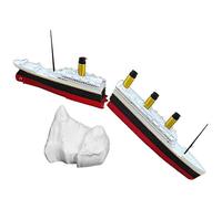 Juguete de baño y piscina realista del Titanic partido por la mitad, adorno del Titanic, barco rompible históricamente preciso.