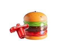 Juguete De Batalla - Hamburguesa Brillante Juego De Batalla | Juguete Educativo Para El Equilibrio | Juguetes Giroscópicos ABS De 1 Paquete Con Efecto Brillante Y Sonidos Musicales,