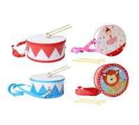 Juguete de batería para - 15 cm con correa ajustable | Kit de batería musical para desarrollo del ritmo de madera, juego de instrumentos de actividad musical para aprendizaje, juguete en b