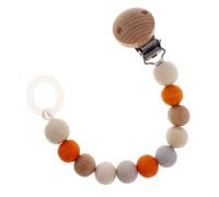 Juguete de Bebé Cadena Chupete Natural Naranja Bxlxh 30x21x210mm Nuevo Nuckel