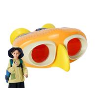 Juguete de binoculares para niños, telescopio para acampar para niños | Prismáticos para niños al aire libre - Óptica de alta resolución 5 × 25 en forma de búho, cordón de brújula integrado con binocu
