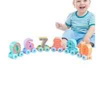 Juguete de bloques de tren, juguete de tren de dígitos | Juego de trenes de bloques de construcción - Juguetes educativos juegos para niños pequeños, juego de matemáticas motoras finas, conjunto de