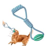Juguete de bola de cuerda para perros - Cuerda de algodón + goma 35,5 x 12 x 5 cm | Bola con cuerda Regala un juguete para perros con masticadores agresivos, interactivo, remolcador, juego