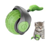 Juguete de bola de gato, rodamiento eléctrico automático, estimulante de la felpa del gato, juguetes interactivos para el juego interior, ejercicio de gatos pequeños y grandes, bolas de