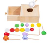 Juguete de bola de madera, de coincidencia de forma | Clasificación de color de madera a juego de juguetes de disparar | 7 color de esferas que lanza el juego para el desarrollo del cerebro