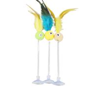 Juguete de Bola de Resorte con Plumas de Gato de Color Aleatorio con Ventosa, Juguete Interactivo for Gatos, Juguete for Gatos, Suministros for rascar Gatos(5)