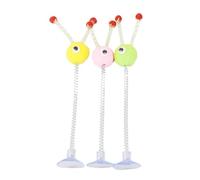 Juguete de Bola de Resorte con Plumas de Gato de Color Aleatorio con Ventosa, Juguete Interactivo for Gatos, Juguete for Gatos, Suministros for rascar Gatos(12)