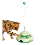 Juguete de bola giratoria, juguetes coloridos para ejercicio de gatitos, pelota portátil de enriquecimiento de mascotas, divertidos juegos de entrenamiento para animales de interior