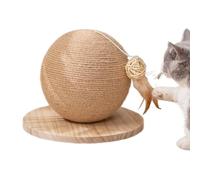 Juguete de bola rascadora para gatos, juego de rompecabezas de sisal para rascar, ejercitador interactivo para gatos con plumas, para enriquecer la masticación, alivio del aburrimiento, gatitos en