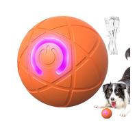 Juguete de bola rodante para perros - Diseño duradero de PC TPE de 2,05 pulgadas | Pelota educativa con respuesta automática: juguete portátil iluminado recargable por USB activado por tacto, juguetes