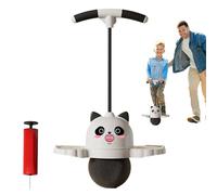 Juguete De Bola Saltar Para - Bola De Topper Panda Inflable, Juguete De Bola De Bala De Bala De Balance Divertido | Bola De Palo De Salto Rebotando Con Mango, Bomba De Aire Incluida, Equipo