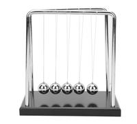 Juguete de Bolas de Equilibrio de la Cuna de Newton, péndulo Educativo de física para decoración de Escritorio, Ideal para niños y Adultos; Bola de Metal Que se balancea sobre una