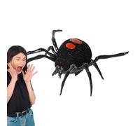 Juguete De Broma De Araña Negra Falsa: Araña De Simulación Hiperrealista Con Patas Onduladas | Regalo De Mordaza Espeluznante Para Bromas, Decoración De Halloween, Juguete De Truco Divertido Para Amig