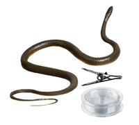 Juguete de broma de serpiente: accesorio de serpiente falsa realista para horrores y bromas, cuerpo realista estructurado, diseño de movimiento flexible, cuerda colgante + tira de clip
