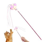 Juguete de broma para gato, teaser para gatos, juguete para teaser con bola de peluche - ejercicio multifuncional para mascotas, para coche, casa, exterior, zona de trav
