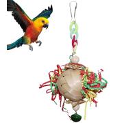 Juguete de búsqueda de pájaros | Juguete de jaula para pájaros con campana, accesorios de jaula de pájaros con gancho de metal para periquitos, conures, pájaros del amor, cacatúas