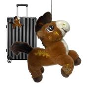 Juguete de caballo de peluche - Mascota china para llavero como colgante | Llavero de peluche de la suerte - Para bolso de mano, bolso de mano, bolsa de transporte, así como para fiesta de primavera