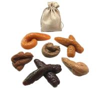Juguete de caca falso, 1 set realista realista falso caca de mierda humana perro con bolsa de almacenamiento para la broma del día de los tontos de abril de la broma de Halloween Propsfake