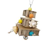 Juguete De Cacatúa Que Rompe El Juguete De La Madera De 10x23 Cm De Alimentación De Pájaros, El Juego Interactivo para Loros, Entretenimiento De Masticación, La Actividad De Mascotas Medianas