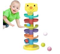 Juguete de caída de pelota - Tobogán multinivel, kit de actividades de torre de ruedas apilable, hebilla de curso sensorial creativo, marco de seguridad de polímero de alto impacto | Juego de appr