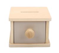 Juguete de Caja de Monedas de Madera, Clasificador de Formas de 6 Discos Coloridos con Cajón de Almacenamiento para el Aprendizaje del bebé (Caja de Monedas de Juguete)