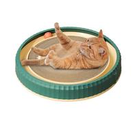Juguete de cama para afilar patas de gato, cama con alfombrilla de afilar patas integrada, cómoda zona de descanso para gatos con ranura circular integrada para proteger los muebles del hogar y